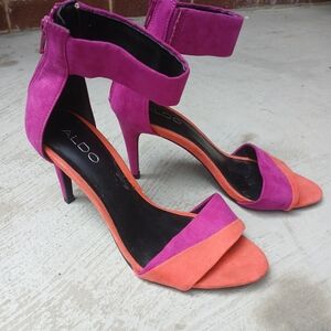 Aldo Women's Pink and Orange Heels